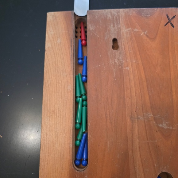 LL Bean Wood Cribbage Board with Pegs - Picture 9 of 9